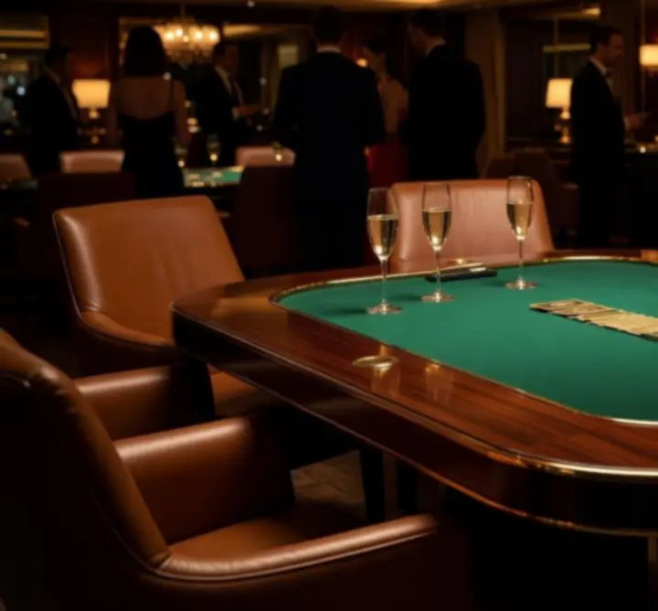 VIP gaming table prepared for a private high-stakes evening at Aus Nights